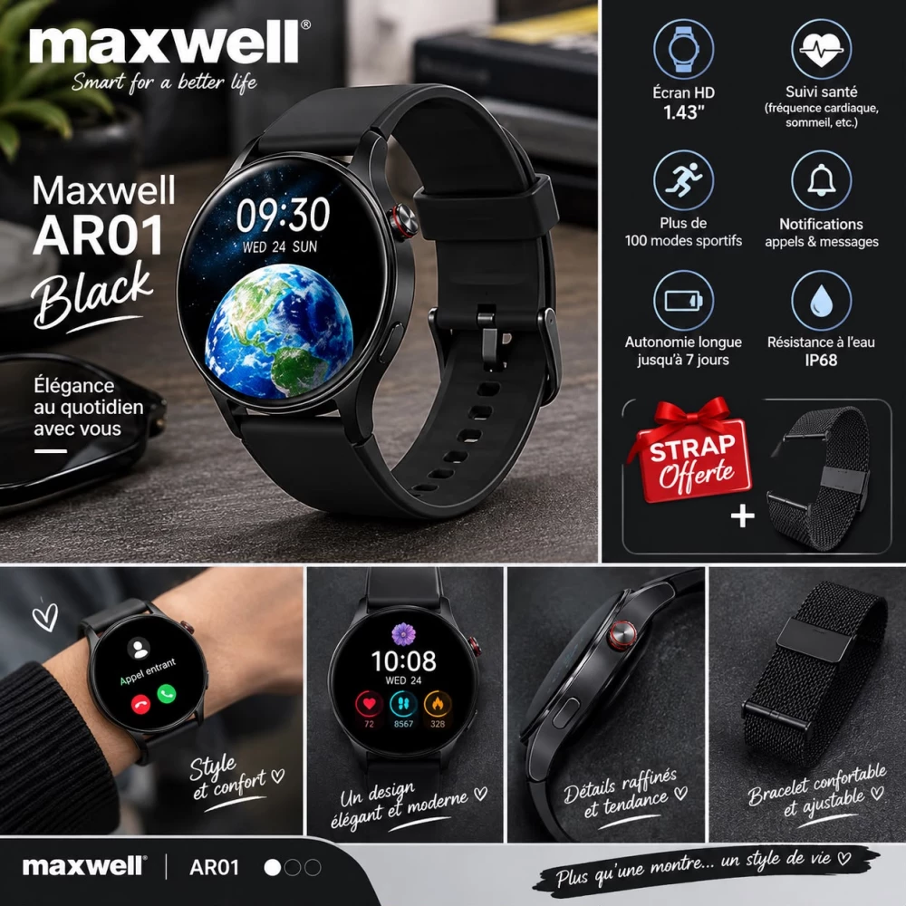 Montre connectée Maxwell MAX-AR01